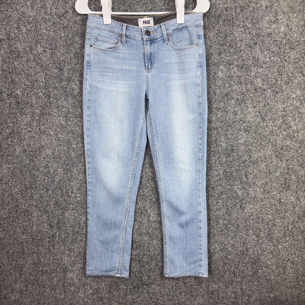 Paige Skyline Ankle Peg Jeans Womens Size 28 Blue Light Wash
